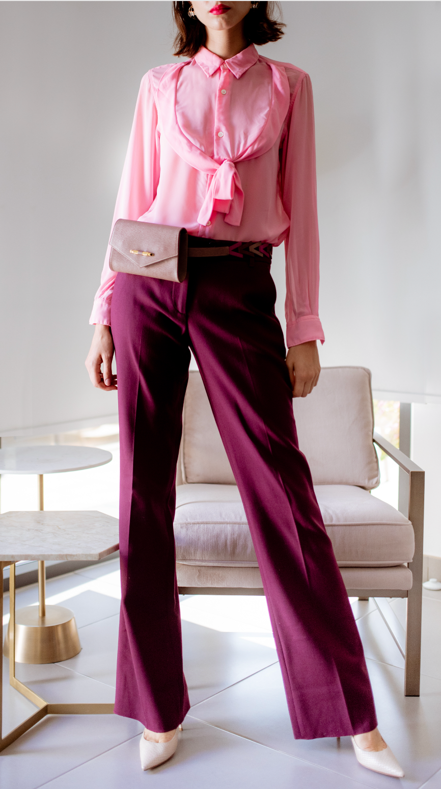 AMELIE BELT BAG - croc print