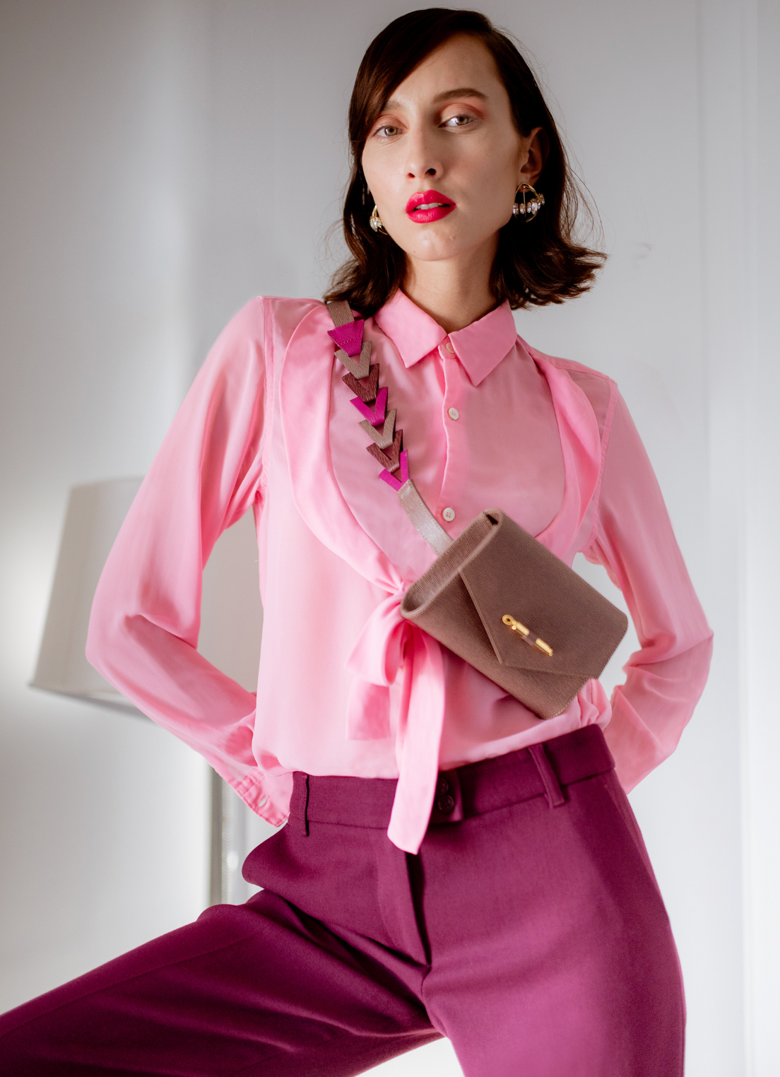 AMELIE BELT BAG - shiny croc