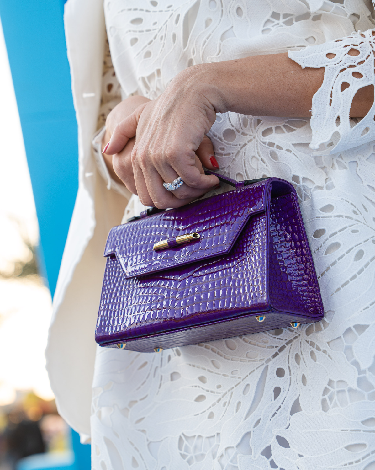 AMELIE POUCH - shiny croc