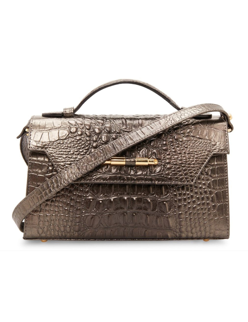 AMELIE POUCH - metallic croc