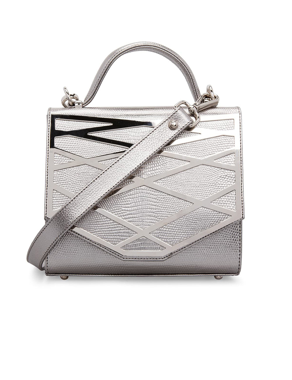 RILEY BOX BAG - lizard print